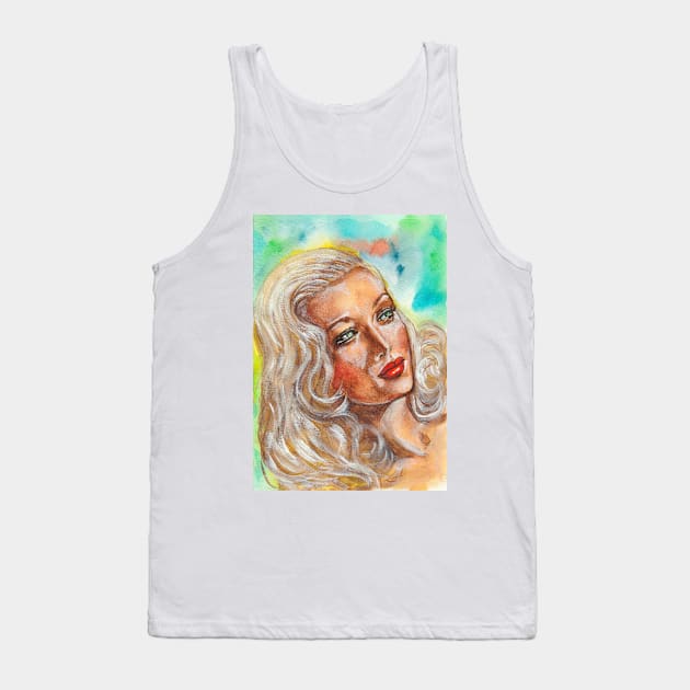 Veronica Lake Tank Top by Svetlana Pelin